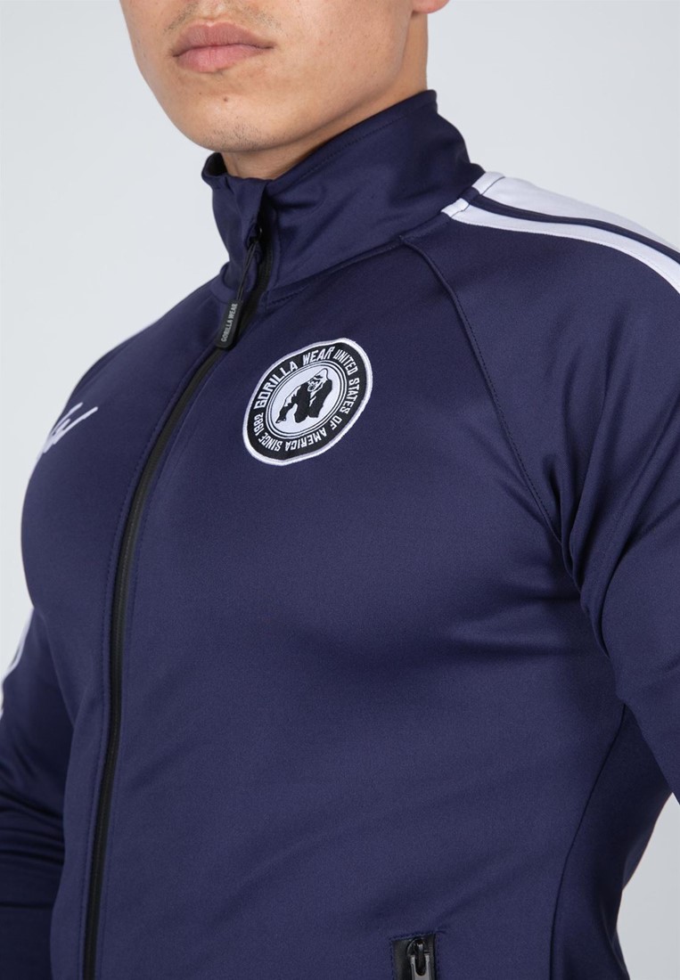 Stratford Track Jacket - Navy - 4XL Gorilla Wear