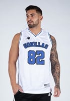 San Mateo Debardeur de Basketball - Blanc/Bleu - S