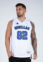 San Mateo Jersey Tanktop - Weiß/Blau - S