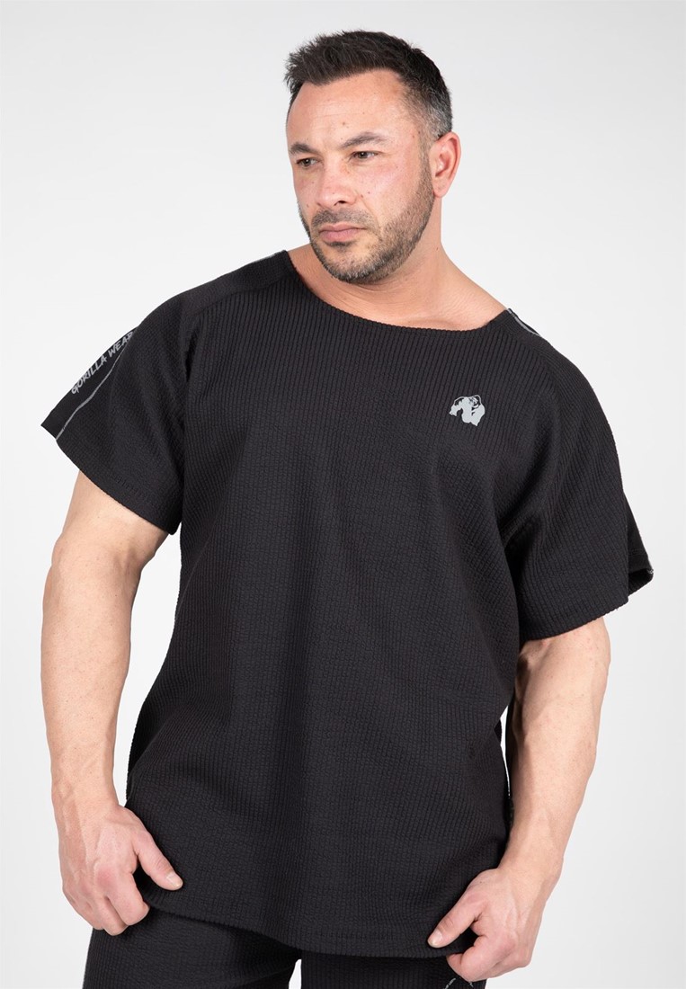 Buffalo Old School Workout Top - Black/Gray Gorilla Wear