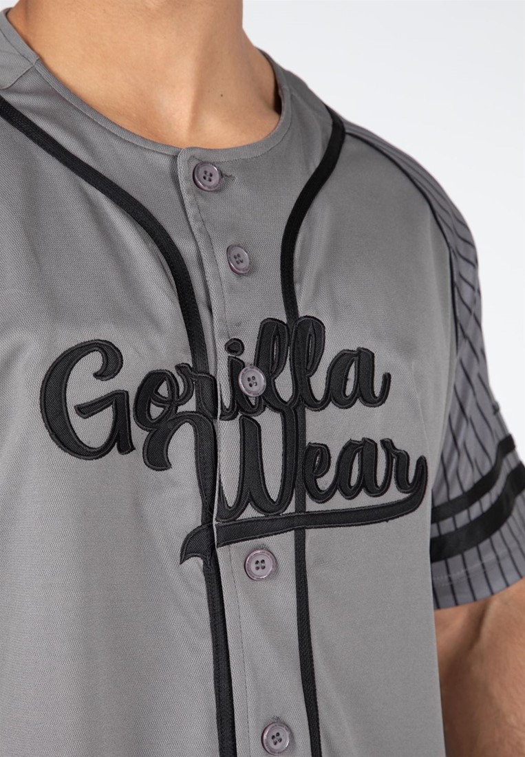 82 Baseball Jersey - Gray - L Gorilla Wear