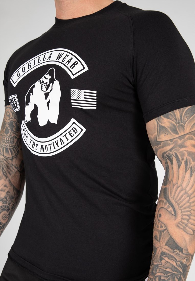 Stretch Tee by Gorilla wear, Colour: Black 