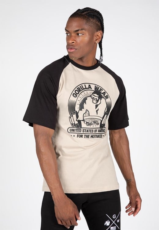 Logan T-Shirt Oversize - Beige/Noir - S