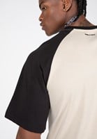 Logan Oversized T-Shirt Beige/Black
