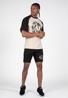 Logan Oversized T-Shirt Beige/Black