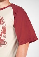 Logan Oversized T-Shirt Beige/Red