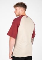 Logan Oversized T-Shirt Beige/Red