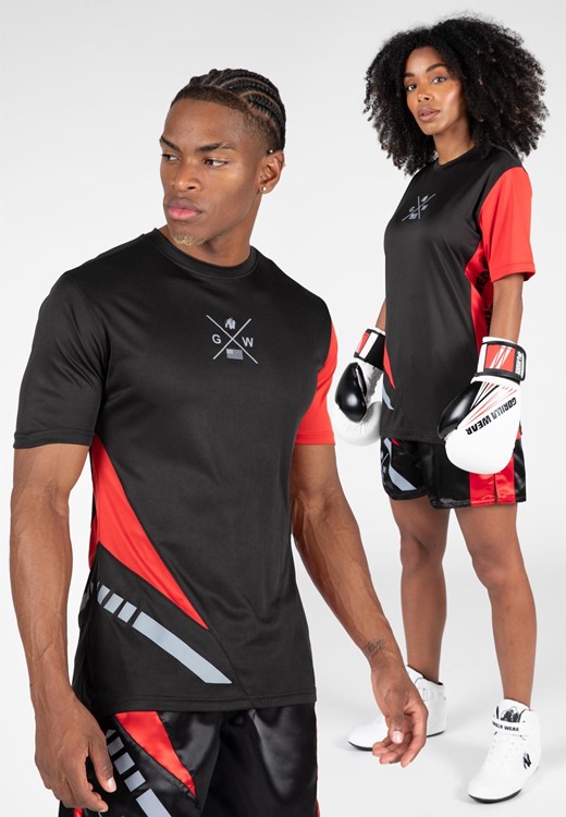 Hornell Camiseta - Negro/Rojo - XS