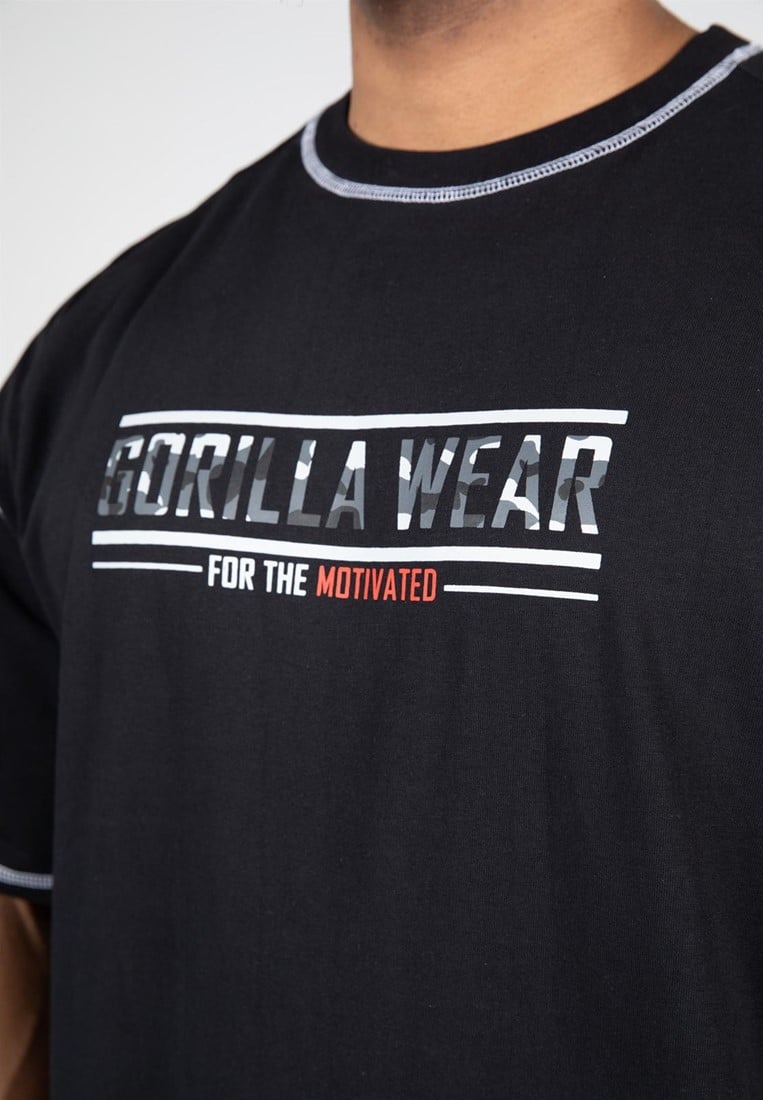 Saginaw Oversized T-Shirt - Black - 4XL Gorilla Wear