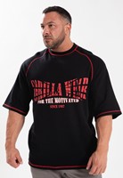 Finley Oversized T-Shirt - Schwarz/Rot - S