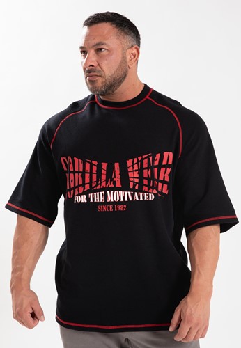Finley Camiseta Oversize - Negro/Rojo