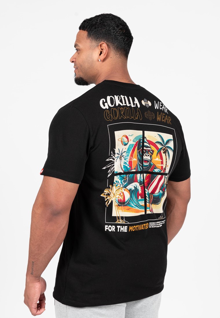 Santa Cruz T-Shirt - Black - 4XL Gorilla Wear