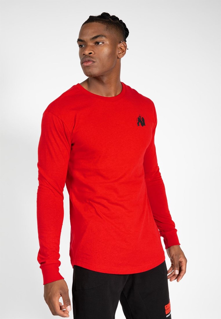Williams Lange Mouwen - Rood - 3XL Gorilla Wear