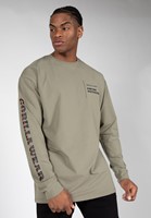 Boise Oversized Langarmshirt - Armee Grün - S