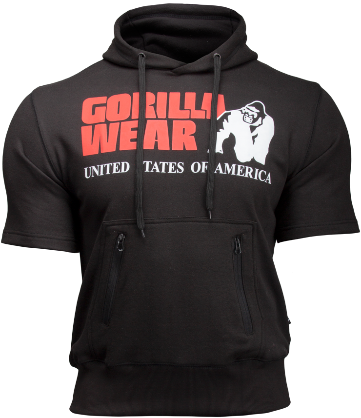 black short sleeve sweatshirt
