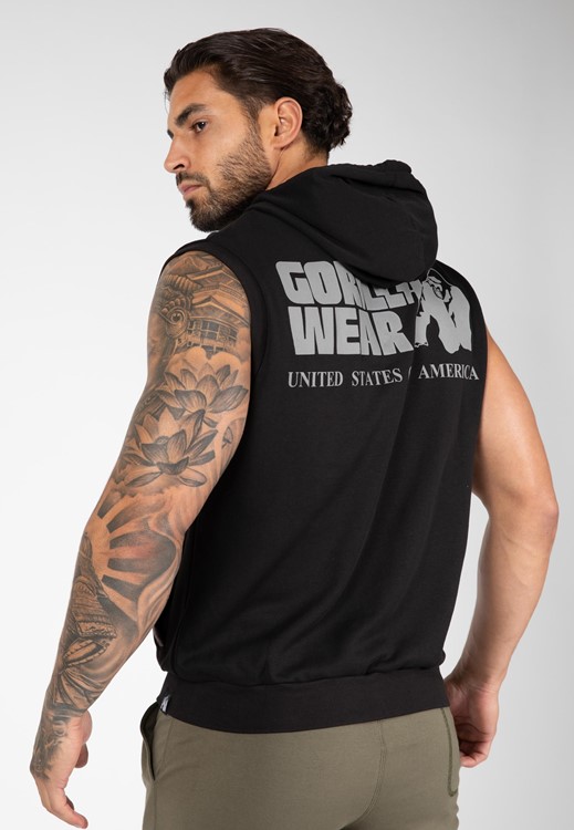 Springfield Ärmelloser Hoodie - Schwarz - S
