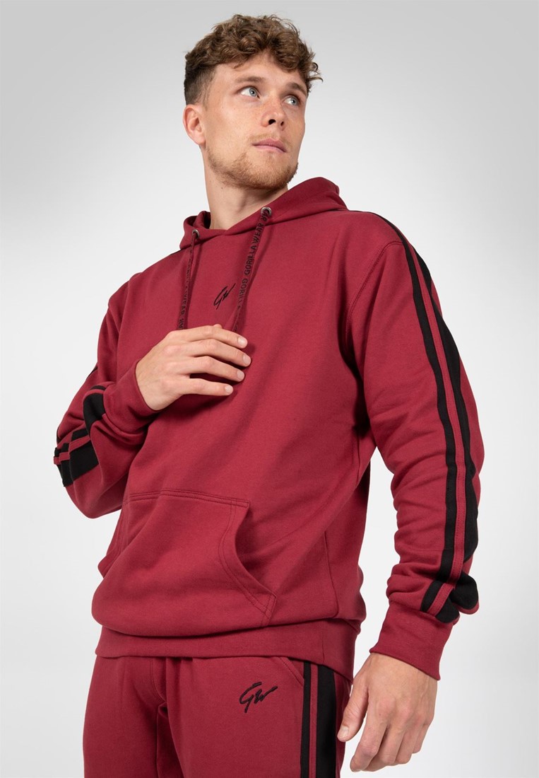 Banks Oversized Hoodie - Burgundy Gorilla Wear