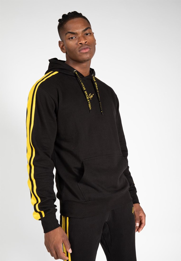 black and yellow 12s hoodie