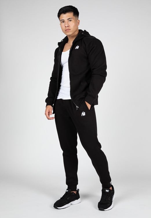 Kennewick Zipped Hoodie - Black - S Gorilla Wear