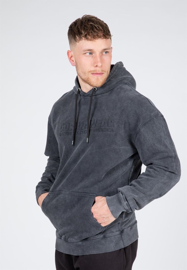 Crowley Men's Oversized Hoodie - Washed Gray - 3XL Gorilla Wear