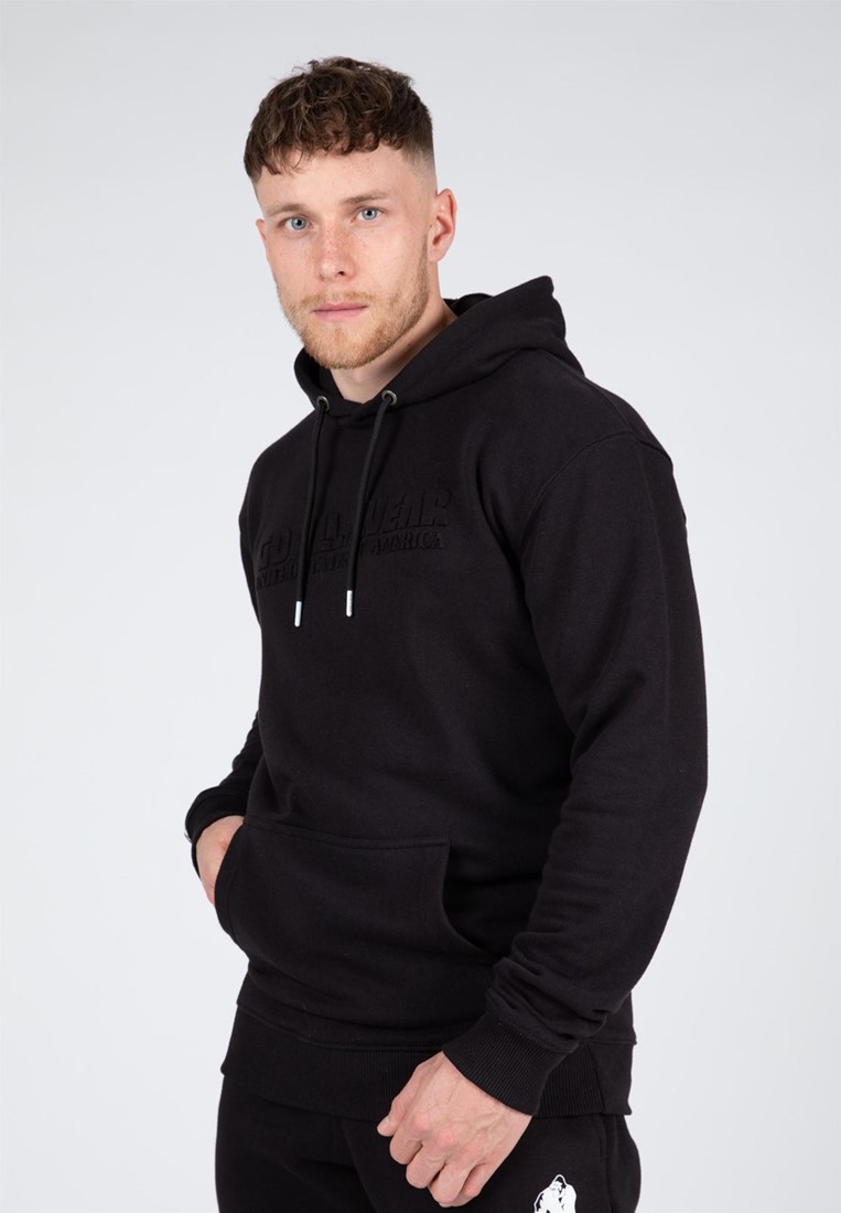 Cotton on Men's Oversized Fleece Long Sleeve Hoodie - Washed Black - Size S