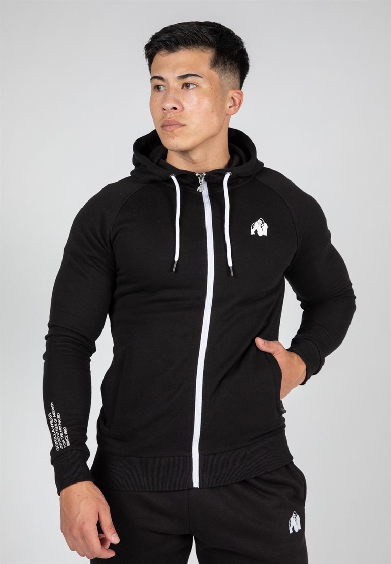 Payette Zipped Hoodie - Black Gorilla Wear