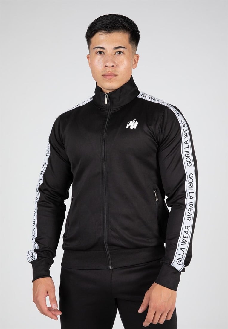 Dij uitbarsting Jaarlijks Delaware Track Jacket - Black Gorilla Wear