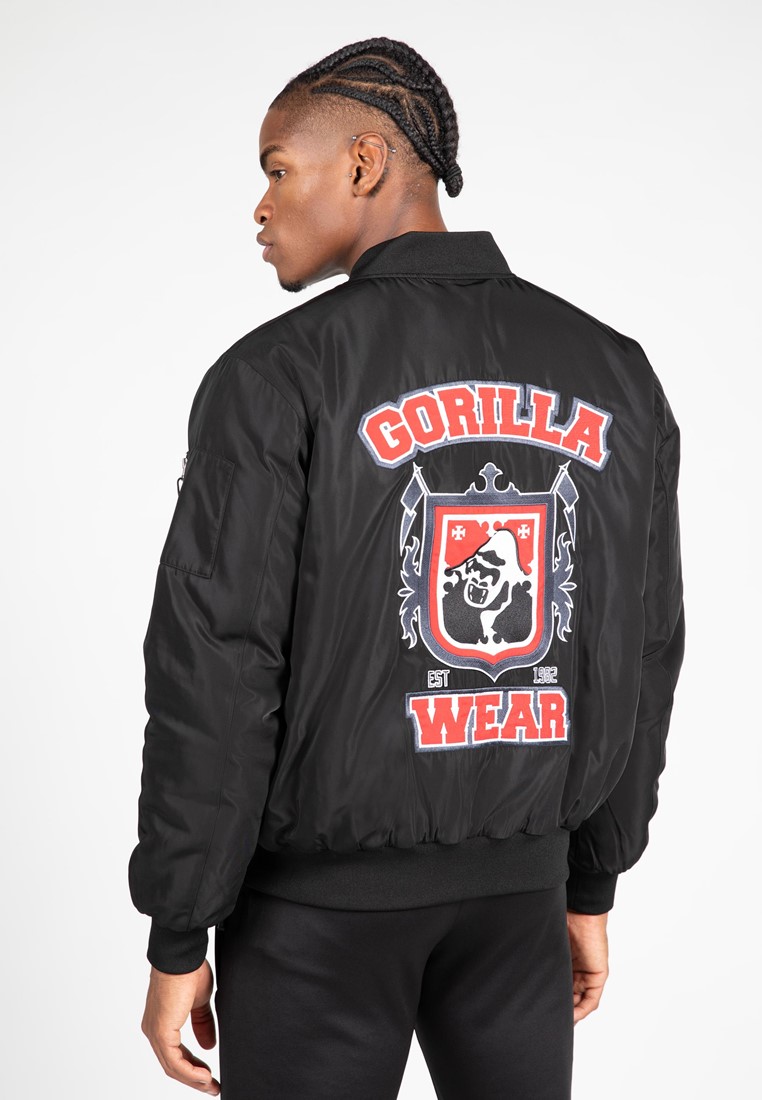 Covington Bomber Jacket Black M Gorilla Wear