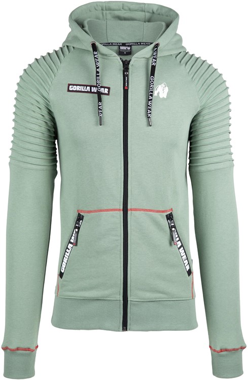 Georgia Zipped Hoodie Green