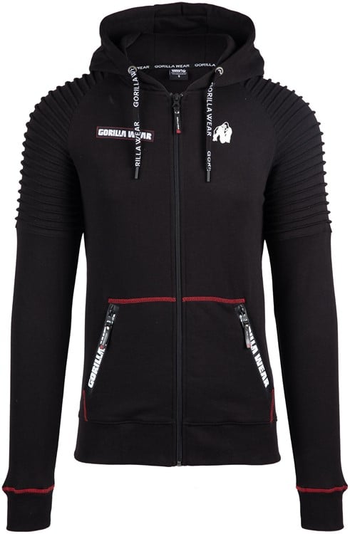 Georgia Zipped Hoodie Black