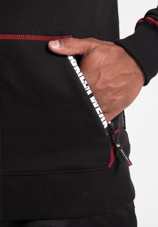 Georgia Zipped Hoodie Black