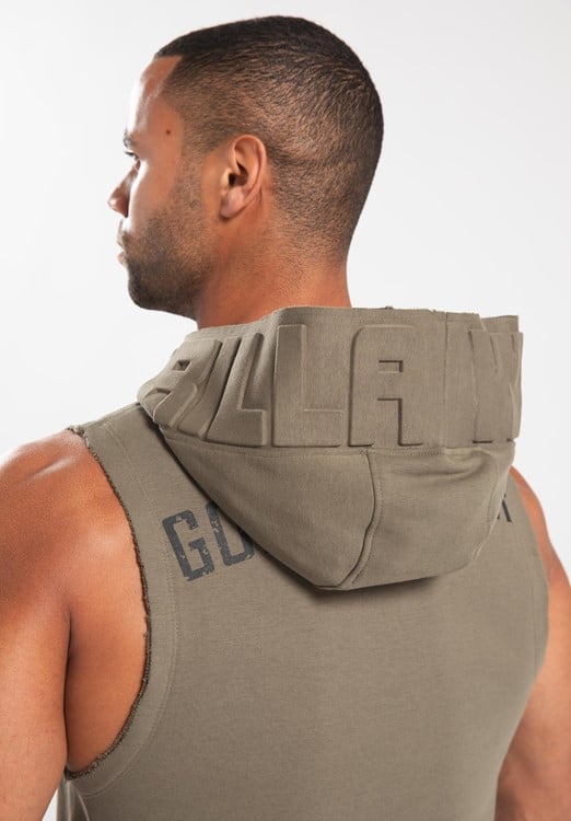 Marshall Sleeveless Hoodie Army Green