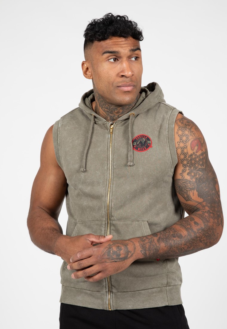 Sleeveless Hoodie Sans Capuche Silverdale Hoodie Sans Manches Vert