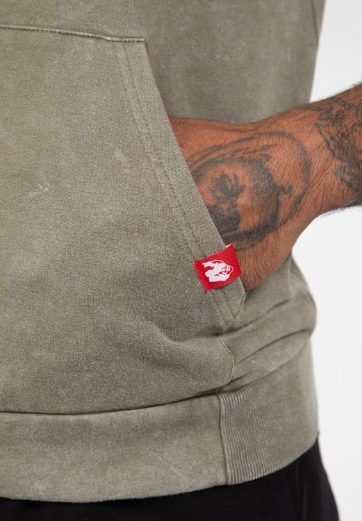 silverdale sleeveless hoodie - army green