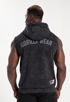 silverdale sleeveless hoodie - black