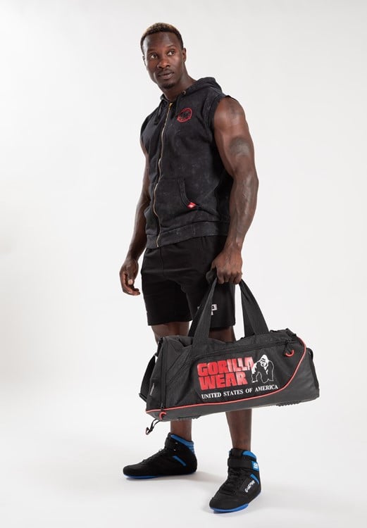 silverdale sleeveless hoodie - black