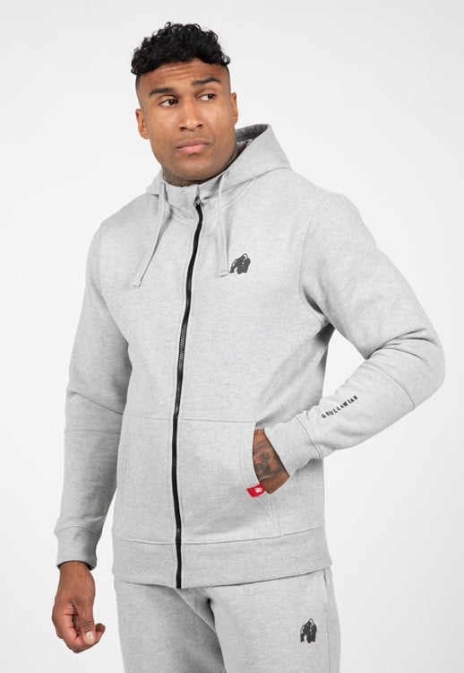 Leon Hoodie Mit Reißverschluss - Grau - S