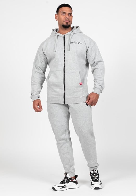 Utah Zipped Hoodie Gray