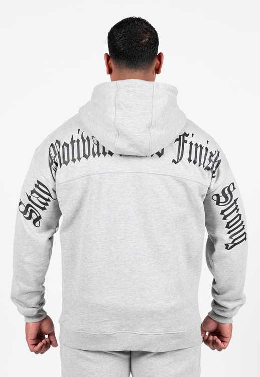 Utah Zipped Hoodie - Light Gray Melange - L Gorilla Wear