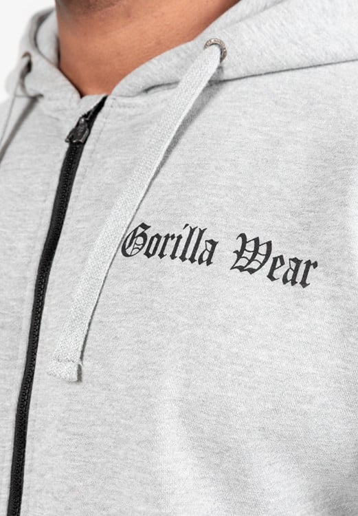 Utah Zipped Hoodie Gray
