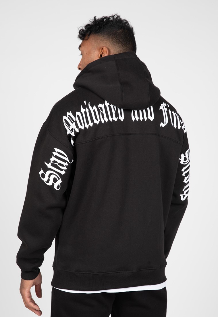 Utah Zipped Hoodie - Black - XL Gorilla Wear