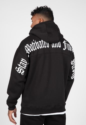 Utah Zipped Hoodie - Black