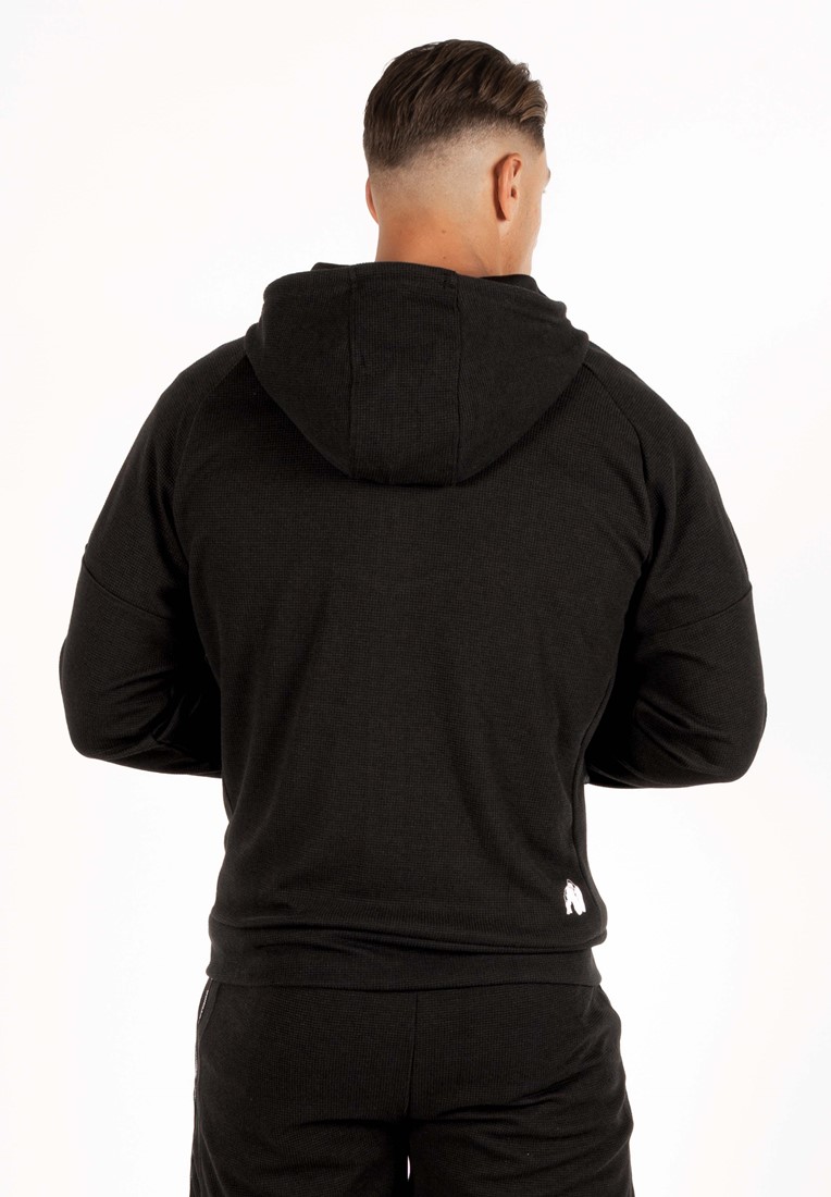 キャバレーポバール BLEATHABLE HOODED TRACK JACKET Harvey Hooded Track Jacket - Black - S Gorilla Wear