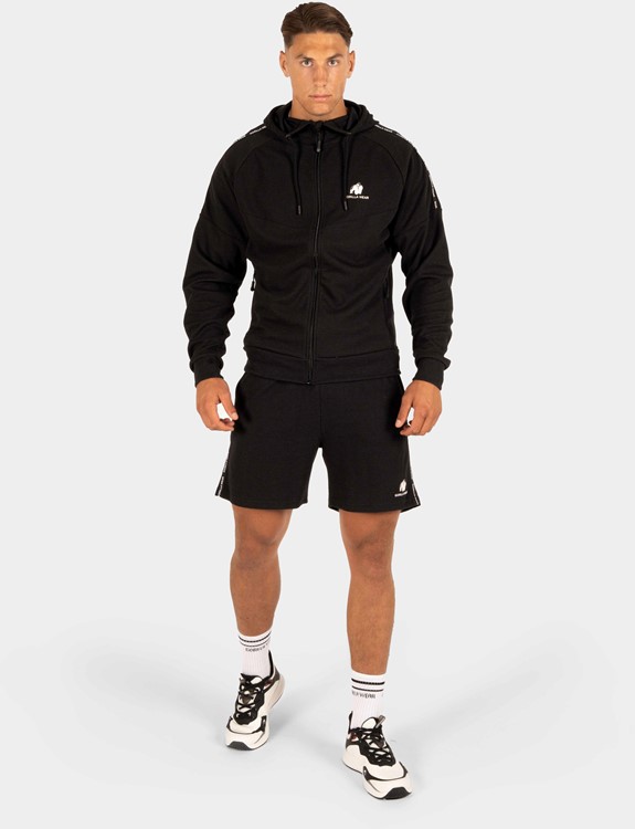 Harvey Hooded Track Jacket - Black