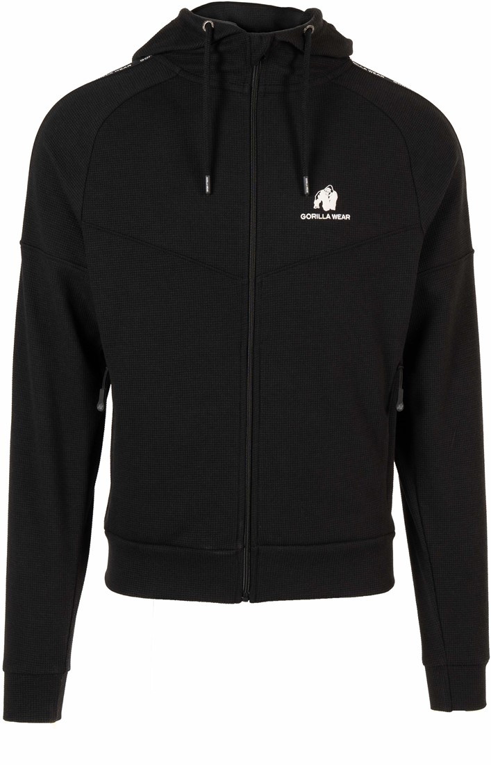 Harvey Hooded Track Jacket - Black - S Gorilla Wear
