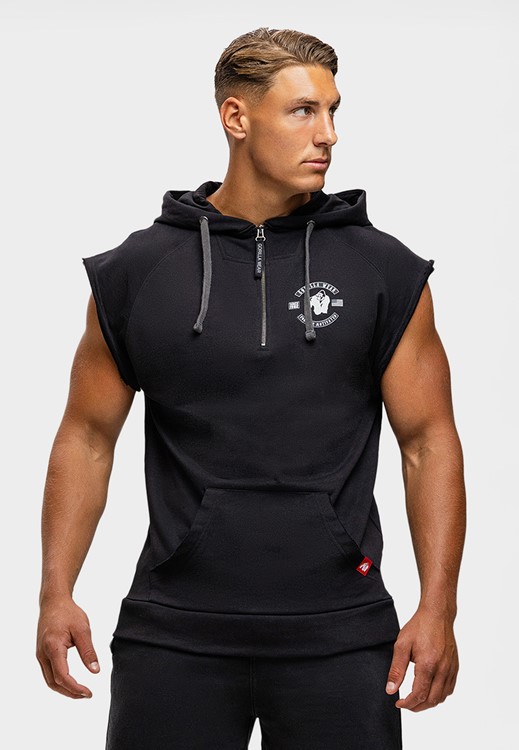 Huntley Ärmelloser Hoodie - Schwarz - S