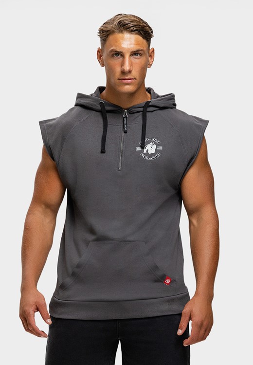 Huntley Ärmelloser Hoodie - Dunkelgrau - S