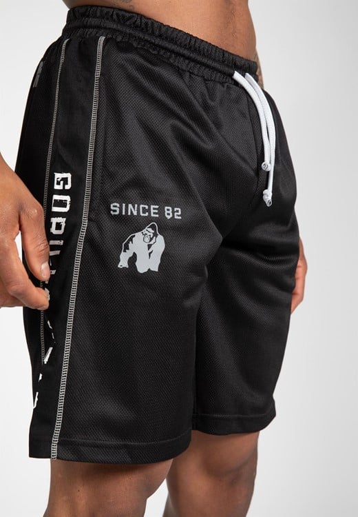 Functional Mesh Shorts Black White