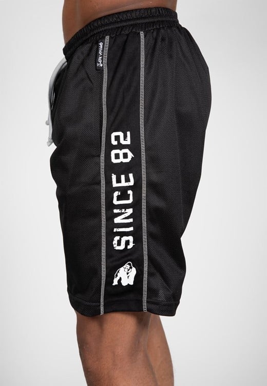 Functional Mesh Shorts Black White