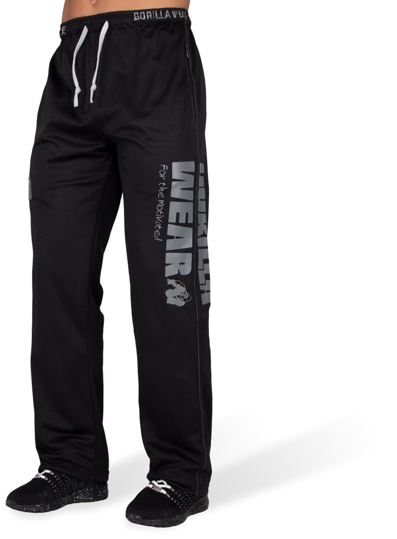 Gorilla Wear Logo Mesh Trainingsbroek - Zwart - L/XL Gorilla Wear